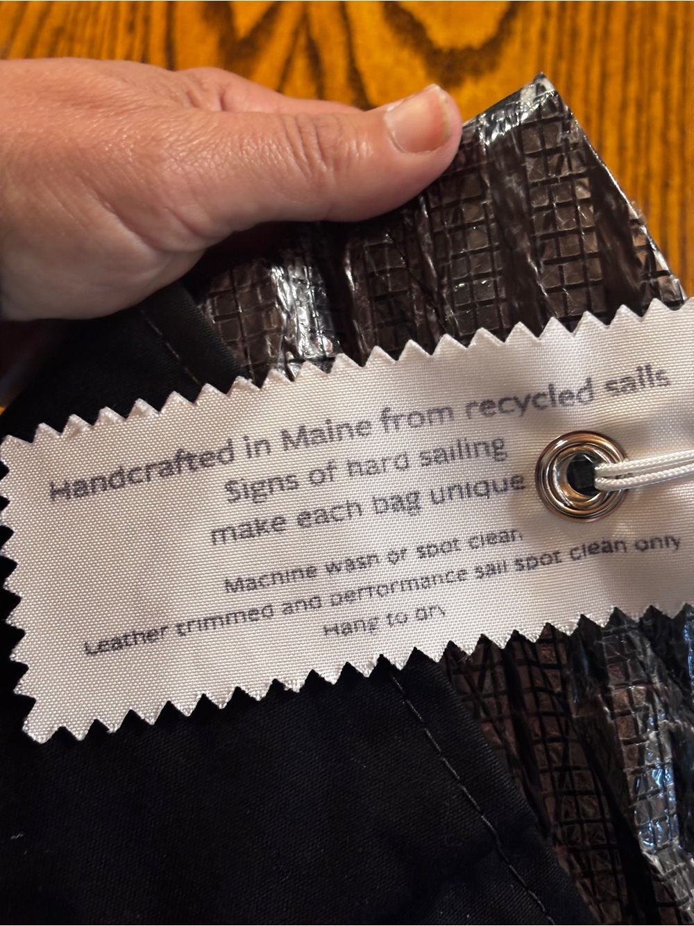 NWT Sea Bags Maine Recycled Sail Cloth Rope Handle Small Tote Beach Travel Bag - Picture 8 of 12